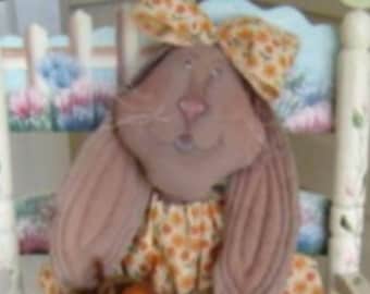 Doll Pattern Folk Art Rabbit epattern Sewing digital Primitive PDF