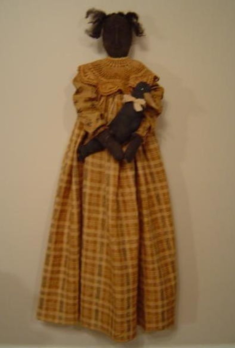 Primitive Folk Art Cloth Doll Pattern epattern