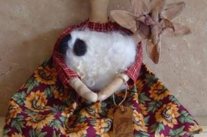 Primitive Doll Pattern sheep sewing image 9