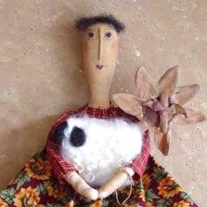 Primitive Doll Pattern sheep sewing