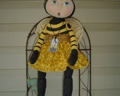 Primitive Folkart Doll Bumble Bee MHA