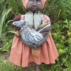 Primitive Rooster Doll pattern epattern
