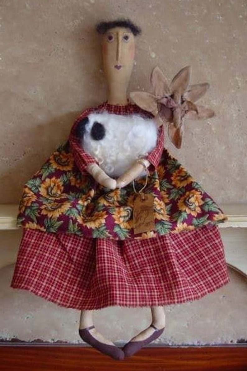 Primitive Doll Pattern sheep sewing image 8