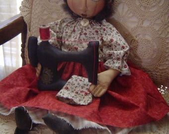 PRIMITIVE Folk Art Cloth DOLL with sewing ePattern pdf