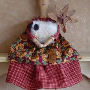 Primitive Doll Pattern sheep sewing image 10