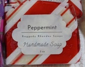 2 bars of Peppermint Soap Bar Soap Essential Oil homemade soaps larger size