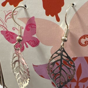 Jewelry Silver Earrings sterling ear hoop leaves lots of other designs. handmade art jewelry earrings slide photos to see additional ones Leaves w/o b limited