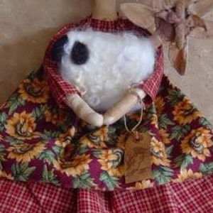 Primitive Doll Pattern sheep sewing image 3