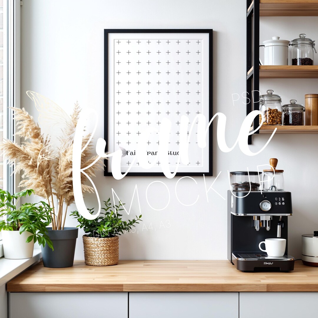 Kitchen Bench Poster Mockup / Vertical PSD Photoshop / Frame for ...