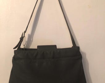 Vintage Coach Signature Hampton Clip Bag Canvas K1K 6091 Brown Tan