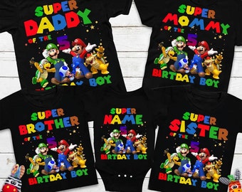 Super mario birthday shirt - Etsy Nederland