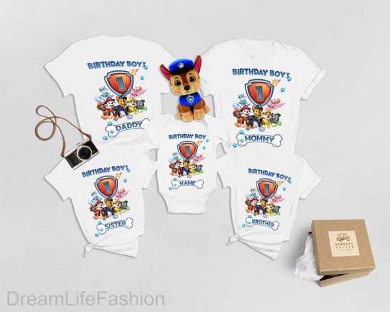 Custom Paw Patrol Family Birthday Shirt 