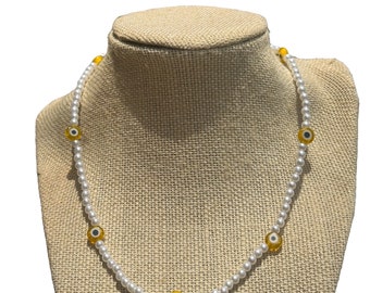 Handmade evil eye necklace