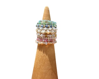 handmade stretchy rings