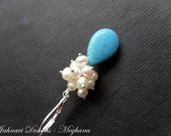 Meghana-Sleeping Beauty Turquoise Earrings