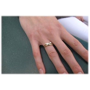 Customizable Diamond Wedding Ring Elegant Bezel Ring image 4