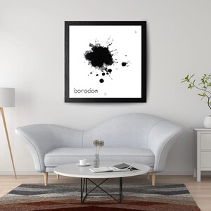 Arte digital "Aburrimiento moderno" - Póster de regalo - Arte mural hecho a mano - Pintura digital contemporánea - Impresión digital imprimible