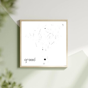 Arte digital "Avaricia moderna" - Póster de regalo - Arte mural hecho a mano - Pintura digital contemporánea - Impresión digital imprimible