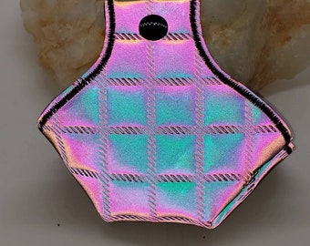 Puntera reflectante Rainbow (disponible en 2 tamaños) para patines en piel sintética vegana
