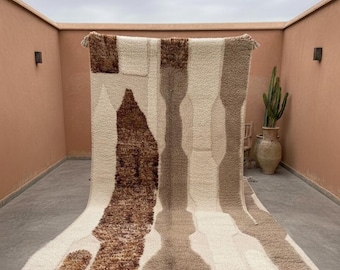Tappeto berbero in lana tessuto a mano, tappeto marocchino colorato