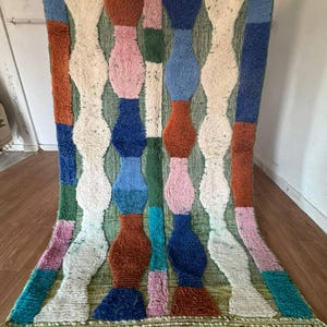 Moroccan berber rug, Bohemian Moroccan Rug For Living room, Bedroom Rug, Wool Carpet, Hand knotted Rug