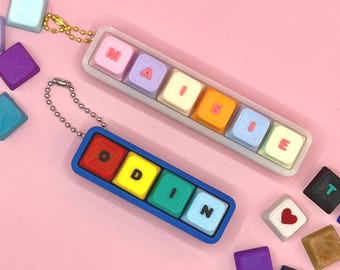 Personalized Keyboard Clicker | Custom Name Keychain | 3D Printed ...