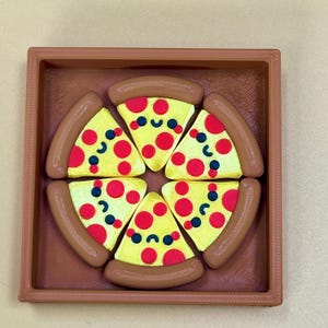 Pizza Stück Schlüsselanhänger Schlüsselanhänger I Geschenk Party Tüten I Schreibtisch Dekoration I Taschenanhänger Schlüsselanhänger I Geschenk für Sie Him Teens I 6 Scheiben Box Basis I Freunde