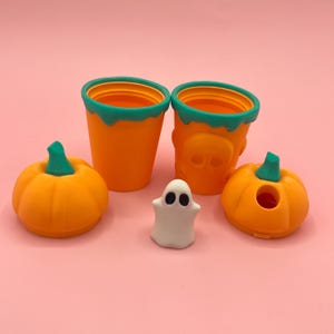 Pumpkin Storage Pot Ghost Desk Decoration for Sweets and Trinkets