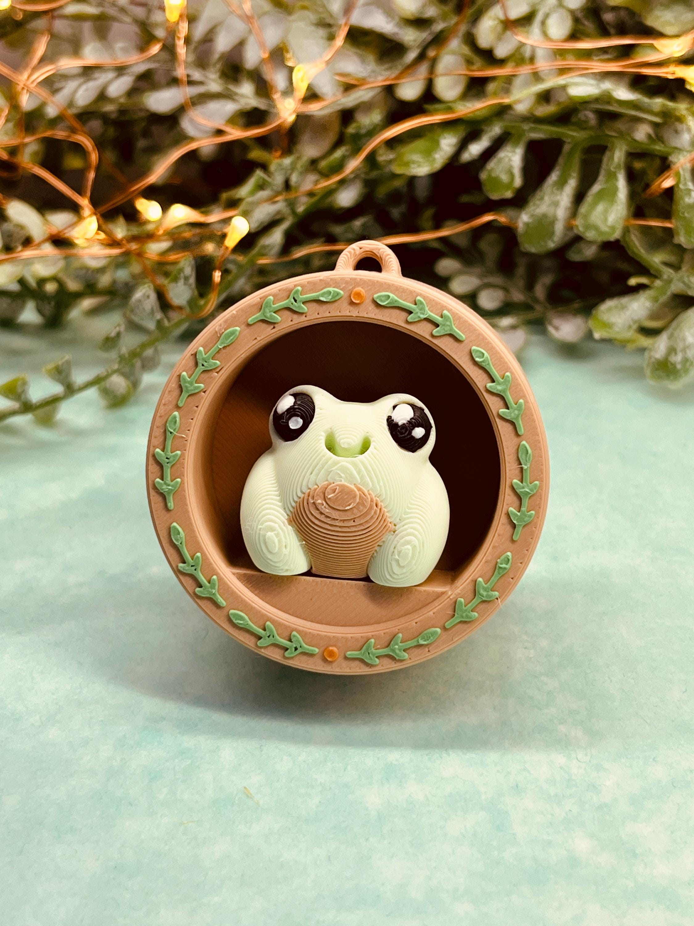 Nook Key Chain Mini Book Shelf Fidget Clicker Keychain Book Nook With Frog Gift, Cat ...