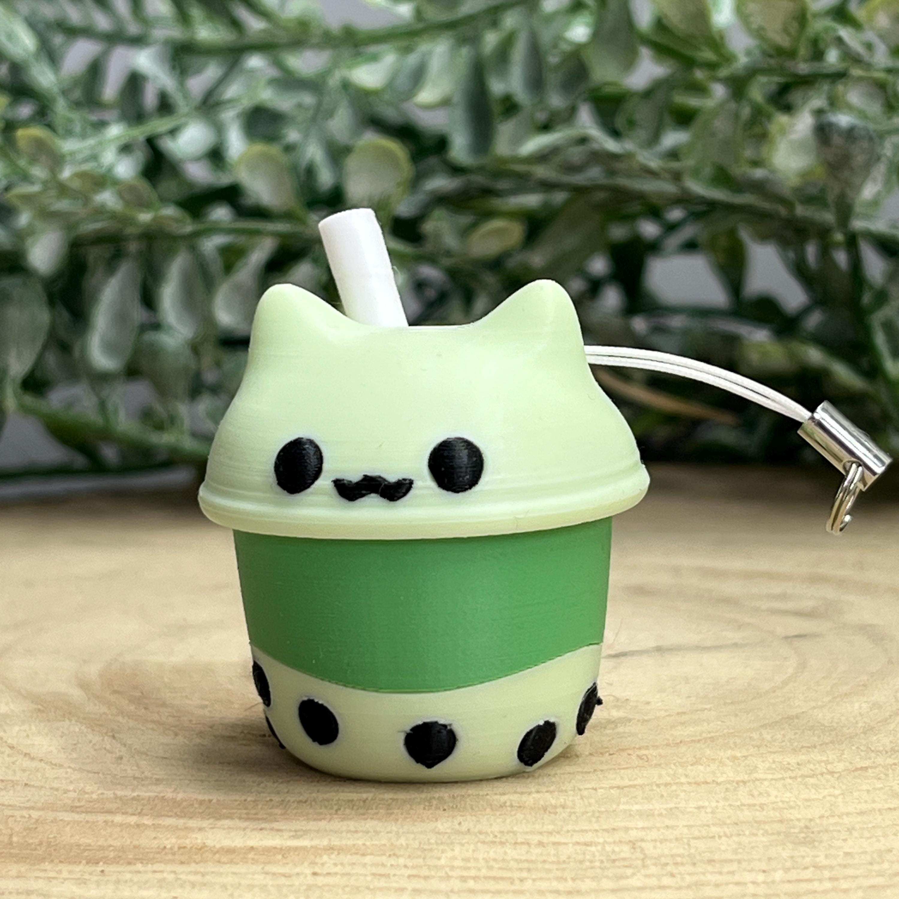 Boba Tea Fidget Clicker Toy, Calming Bubble Tea Keychain Gift for ...