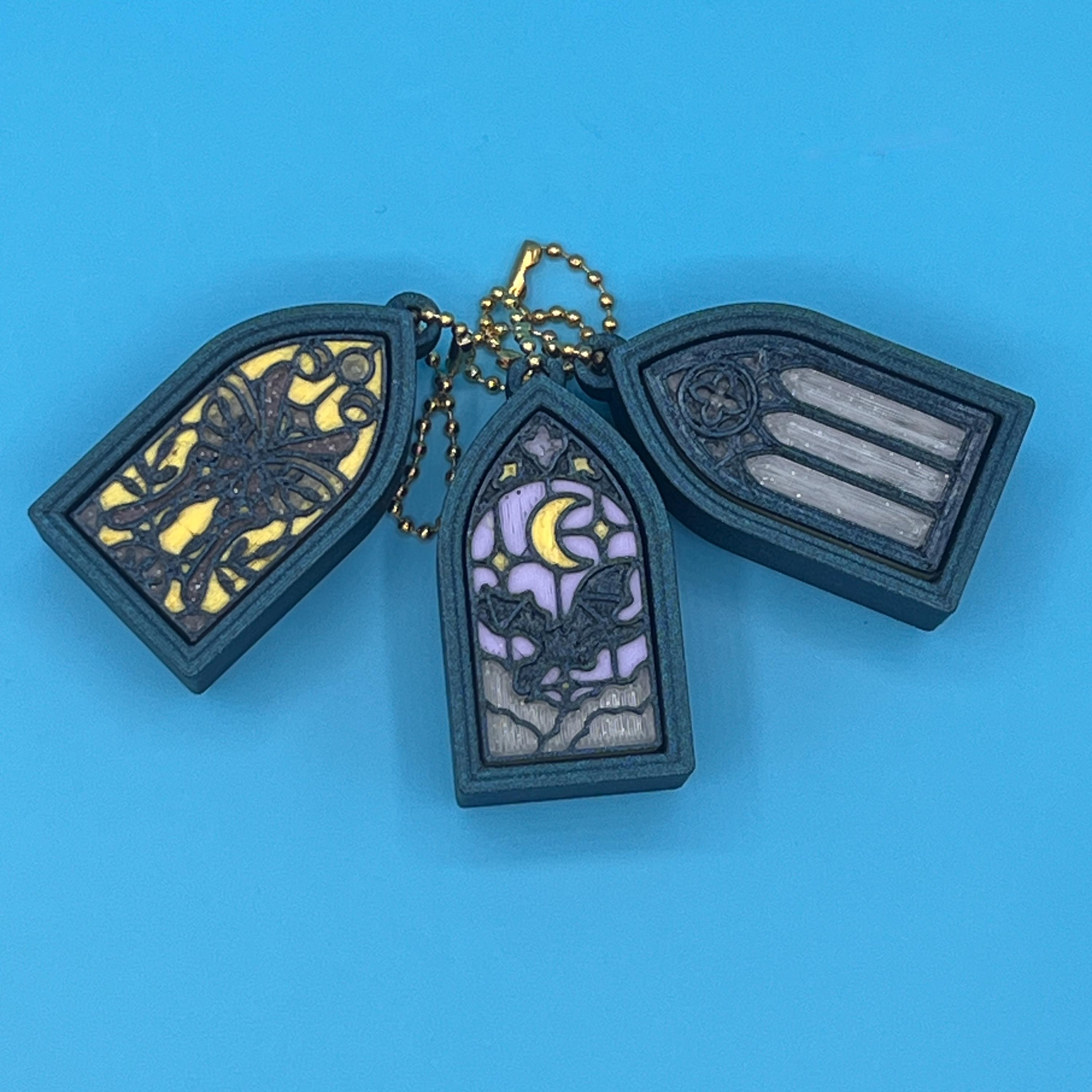 Gothic Stained Glass Window Clicker Fidget - Colourful Desk Toy ...