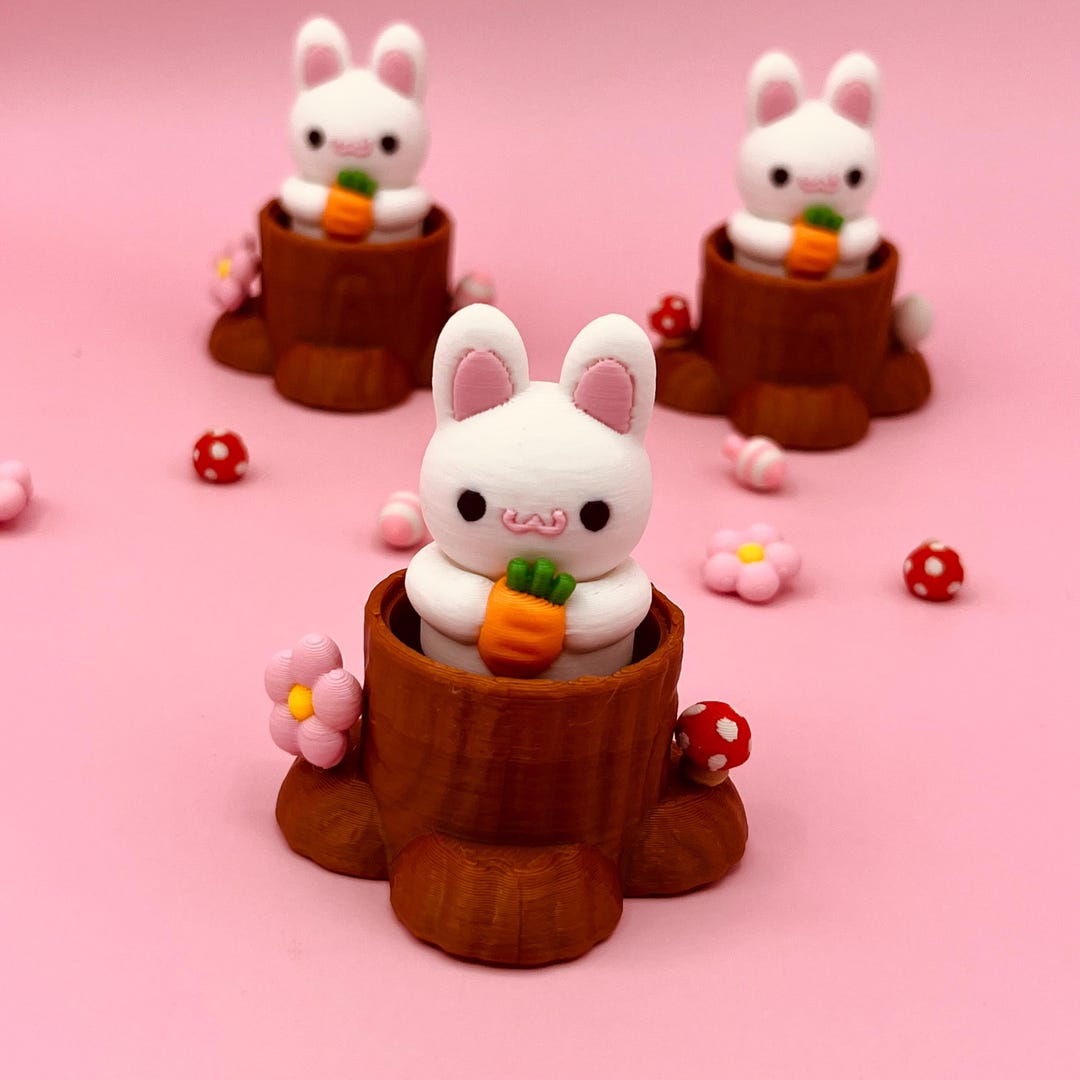 Rabbit Fidget Clicker Calming Stress Relief Concentration Gadget Gift ...