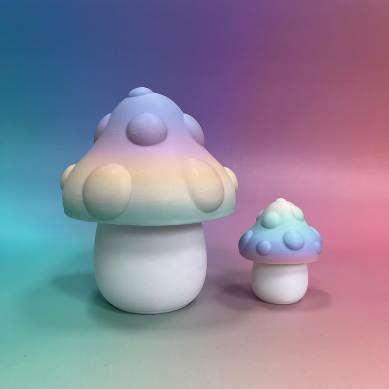 Dekoracja biurka w kształcie grzyba – brelok do kluczy z grzybem, z zakrętką Pastel & White
