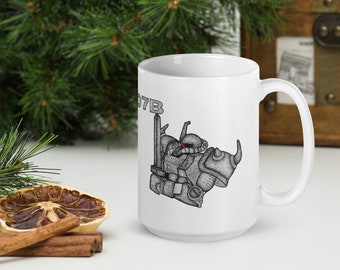 Taza Gouf, Mecha, Animación, Ilustraciones dibujadas a mano, Blanco brillante