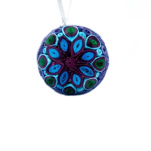 Pallina di quilling viola - Ornamento di carta fatto a mano