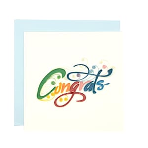 Carte de voeux faite main colorée de quilling