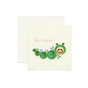 Meilleurs voeux, carte de voeux quilling faite main