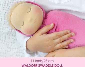 11 inch (28 cm) Waldorf Swaddle Doll PDF Sewing Pattern (English)