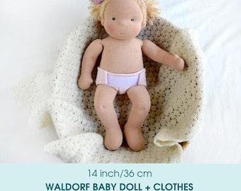14 inch (36 cm) Waldorf Baby Doll Sewing Pattern with Clothes Tutorial (PDF)