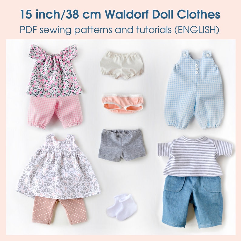 Clothes Set for a 15 Inch/38 Cm Waldorf Doll. PDF Sewing Patterns and ...