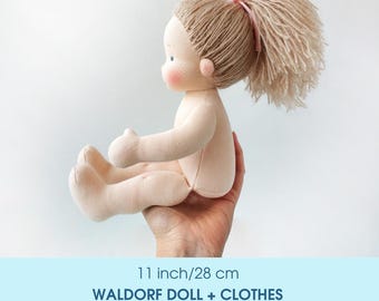 11 inch Waldorf Doll PDF Sewing Pattern and Tutorial (Doll Clothes Bonus)