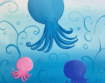 Octopus Original Acrylic on Canvas