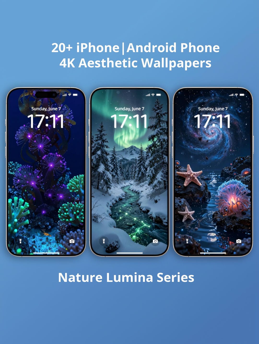 20+ iPhone |android Phone 4K Wallpapers Bundle | Nature Lumina Series ...