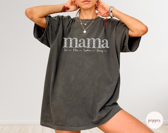 Comfort Colors® Vintage floral Mama t-shirt, Mama T-Shirt, Strong Woman Shirt, gift for mothers day, Mama tee, Graphic Tee, Women's T-Shirt