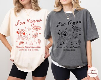 Las Vegas Bachelorette Shirt, Retro Casino Bachelorette Party Shirts, Custom Vegas Wedding Favors, Bridesmaid Girls Trip, Bridal Party Gifts