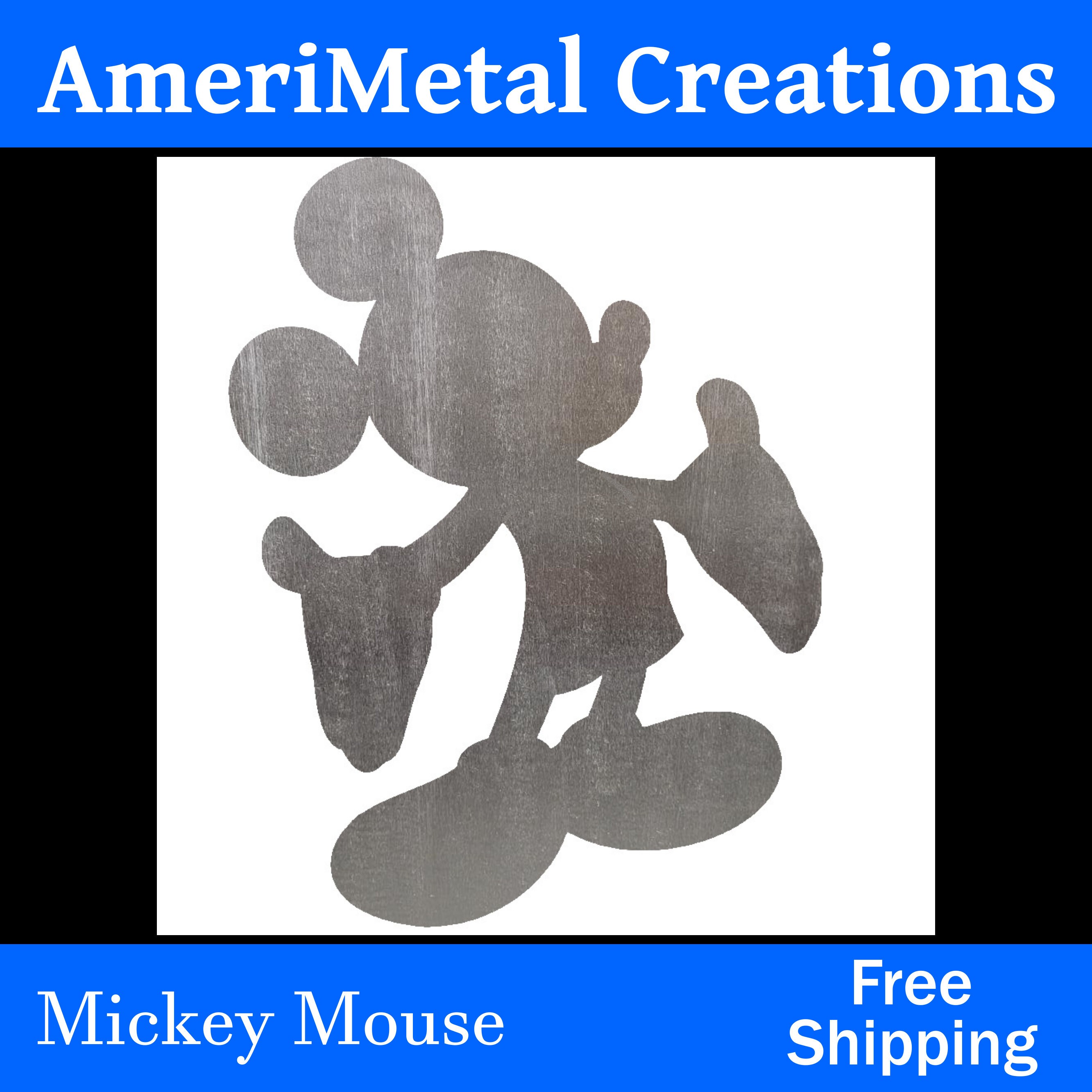 Mickey Mouse Metal Cutout Shape, Wall Art Decoration for Home ...