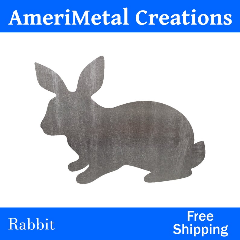 Rabbit Metal Cutout Shape, Wall Art Decoration for Home, Farmhouse ...