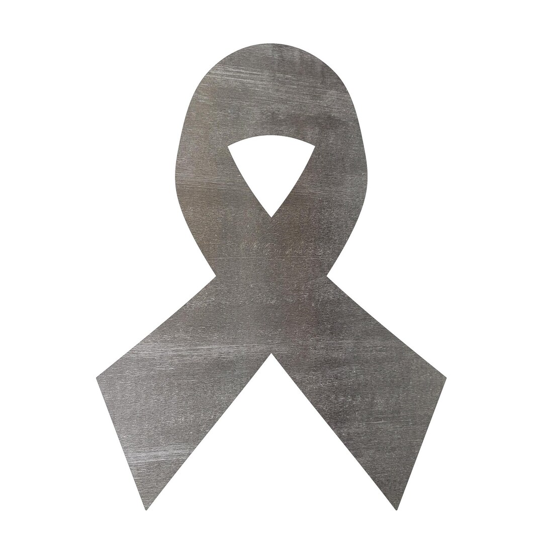 Cancer Ribbon Steel Cutout Shape, Paintable Metal Wall Art and Craft ...