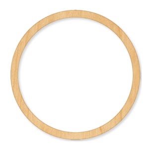 May include: A circular wooden frame with a smooth, light brown finish and a visible natural wood grain pattern. The object is a simple, thin, flat ring shape with a consistent width throughout its entire circumference, presented against a plain background.