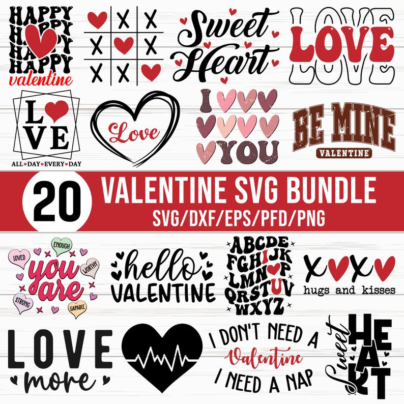 Valentine SVG Mega Bundle | Valentine Design for Shirt | Xoxo Png ...